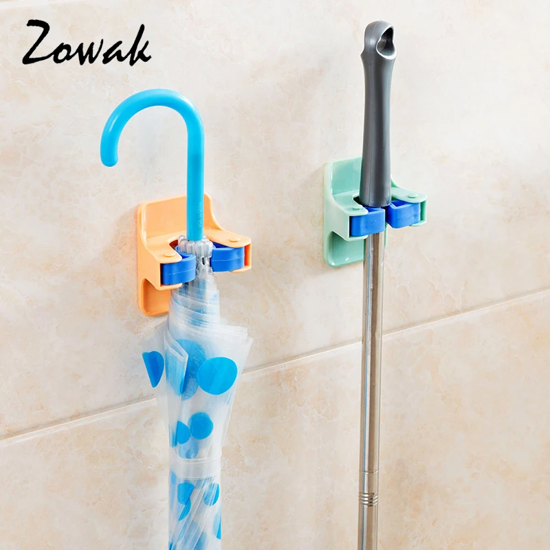 Broom Mop Gripper Holder Adhesive Storage Organizer Umbrella Storage