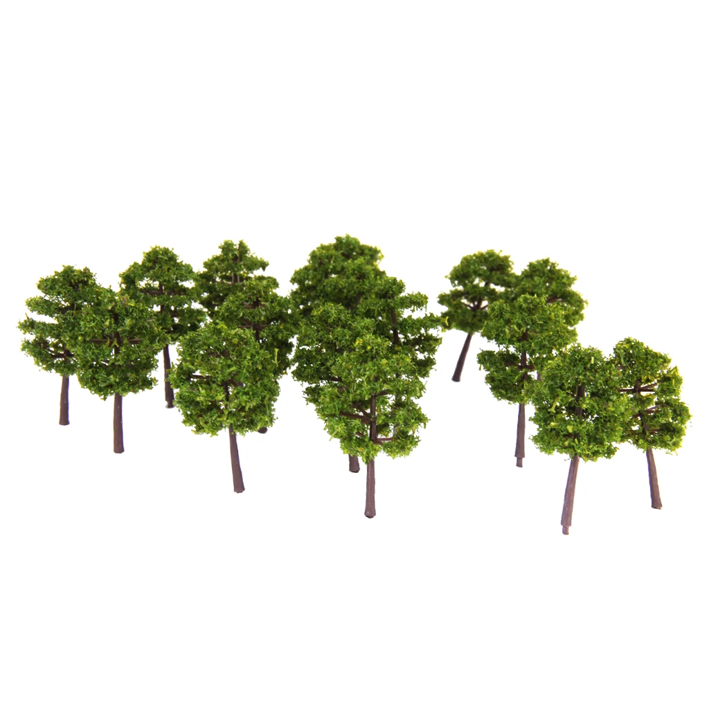 40 шт. 1/250 Модель деревья темно-зеленые для N масштабного строительства железной дороги архитектурный парк сад двор дорога макет 50 мм