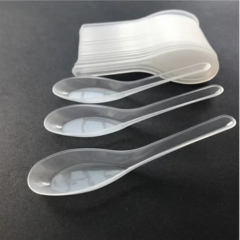 

DHL 6000pcs Asian Soup Spoons Saimin Windows White Plastic Spoon Outside Disposable Spoons Food Food Sale