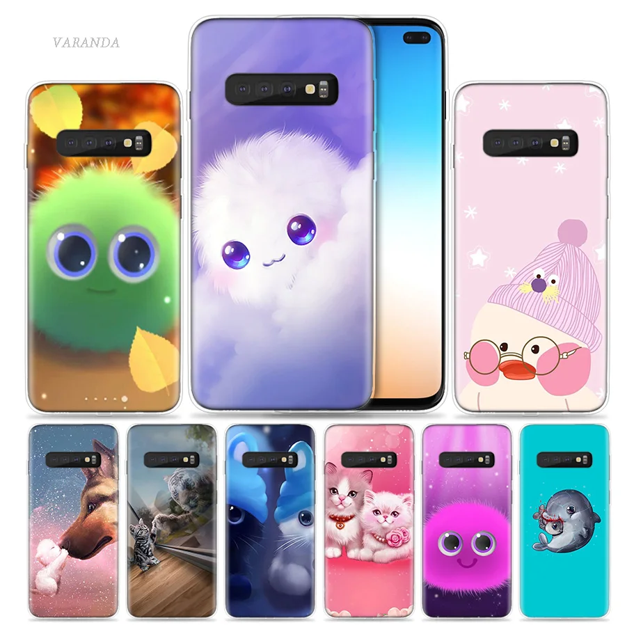 

Cat Kawaii Clouds Case for Samsung Galaxy S8 S9 S10 5G S10e S7 Note 8 9 J4 J6 Plus J5 J8 2018 J3 Silicone Fundas Phone Bags Capa