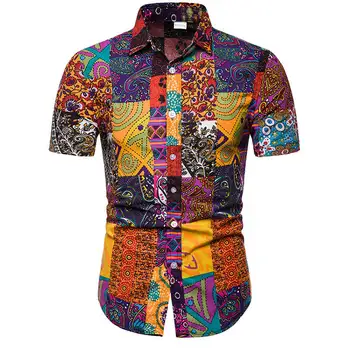 

Mens Hawaiian Shirt Male Casual camisa masculina Printed Beach Shirts Short Sleeve brand clothing Free Shipping Asian Size 5XL