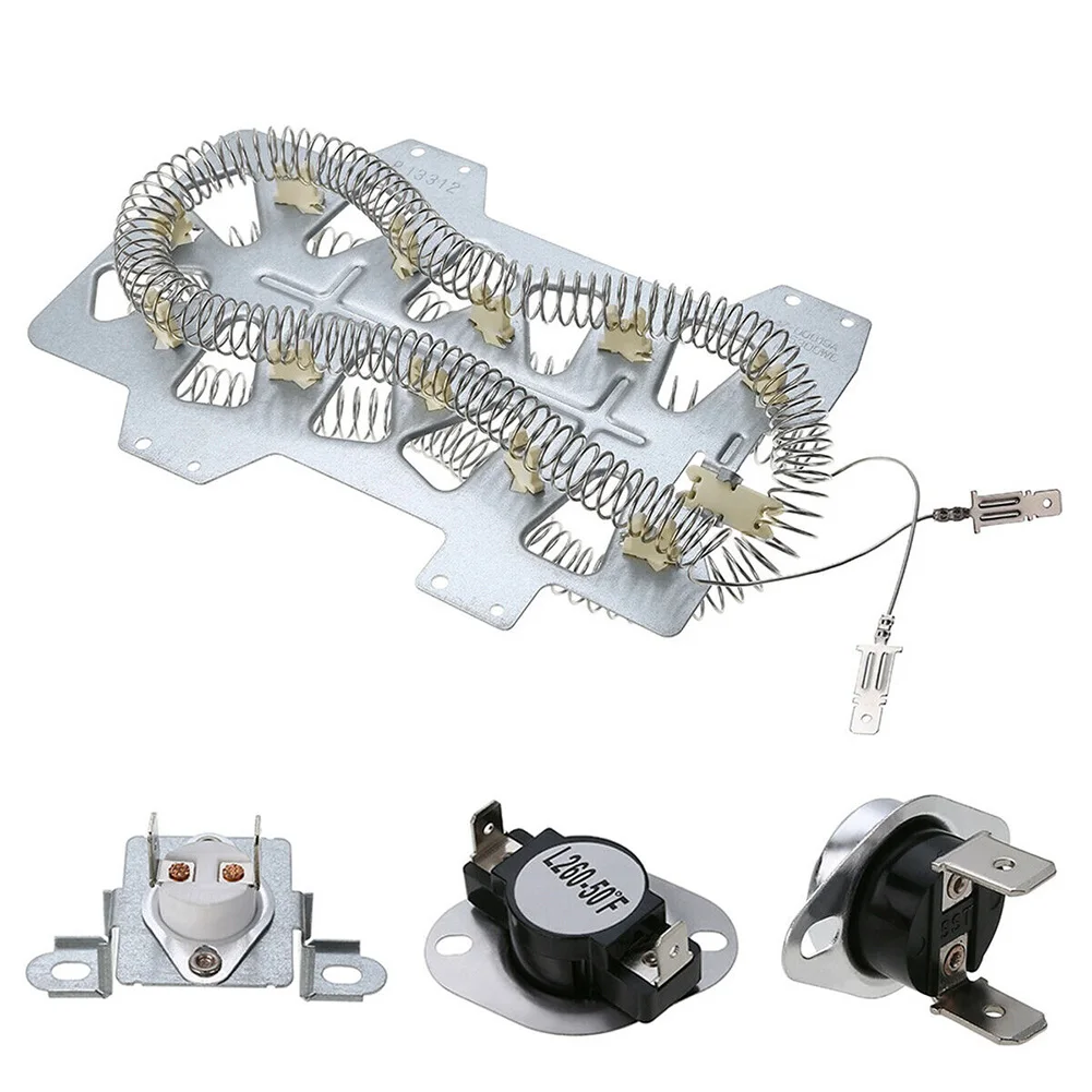 

4PCS/Set Clothes Dryer Thermostat Kit Electric Appliances Durable Metal Easy Install Heating Plate Replacement Parts For Samsung