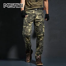 MISNIKI Brand 2018 New Military Camouflage Trousers Men Workout Cotton Camo Tactical Cargo Pants For Men