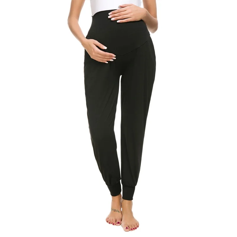

Ecavus Maternity Pants Women's Casual Pants Stretchy Comfortable Lounge High Waist Pregnancy Pants Premama Pregnant Clothes