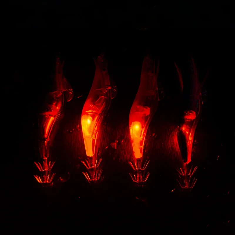 LED Electronic Luminous Shrimp Squid 10cm Night Fishing Squid Jigs Lure Fish Tackle Tool Accessory Wobbler