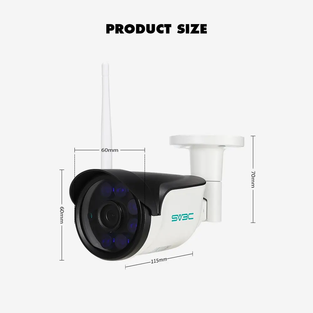 SV3C SV - B01W - 1080P 1080P 2.0MP WiFi Camera Wireless Outdoor Security Surveillance CCTV Night Vision / P2P / Motion Detection 