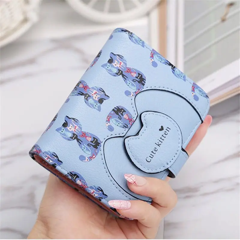 

Designer Famous Brand Luxury Women's Wallet Purse Female Small wallet perse Portomonee portfolio lady short carteras cartoon wa