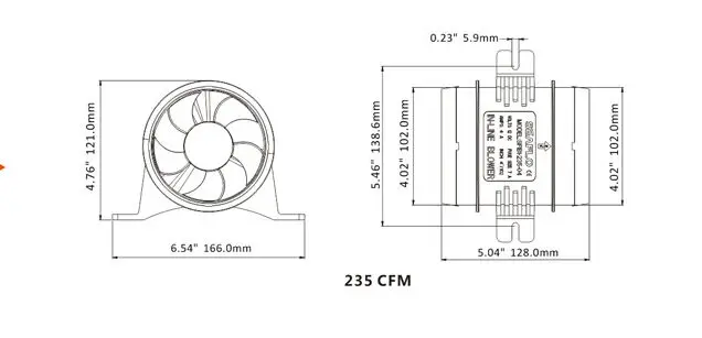 3-дюймовый 4-дюймовый встроенный воздушный воздуходувка, 12V 24V DC RV вентиляционное отверстие, лодка, Трюмная вентиляция вентилятор 75 мм 100 мм