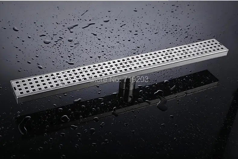 

304 Stainless Steel 60Cm Length Linear Floor Drain For Shower Room Bathroom Accessories