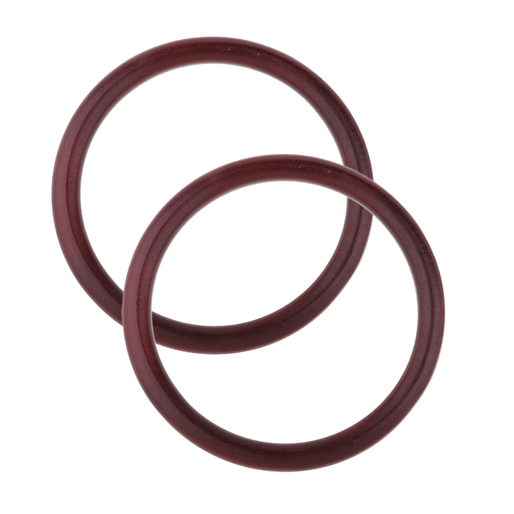 2pcs Wooden Round Shaped Handles Replacement for Handmade Bag Frame Purse Handle Shopping Tote