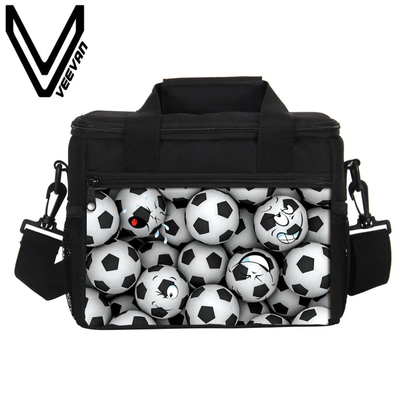 

VEEVANV Funny Foot Ball Printing Thermo Lunch Bags Food Storage Container Thermal Cooler Bag Insulated Lunch Box Pack Handbags