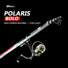 Obei 99% Carbon Fiber Telescopic Fishing Rod 3.8-6m 90cm Short Sea Rods Telescopic Fishing Rod Spinning gray Fishing bolo rod