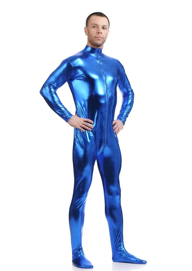 Cosplay&ware Ensnovo Men Latex Suit Black Shiny Metallic Tights Gold Zentai Full Body Unitard Custom Skin Bodysuit Zipper Front -Zentai shop online HTB1tRD1NwHqK1RjSZFEq6AGMXXaD.jpg