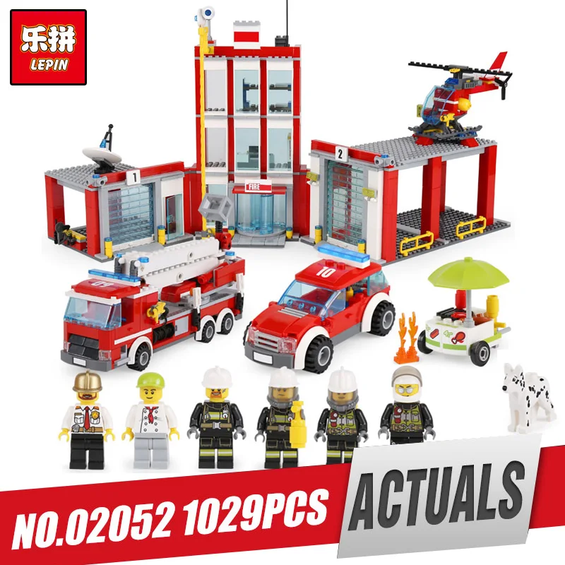 Lepin 02052 Genuine 1029Pcs City Series The Fire Station Set 60110 Building Blocks Bricks Educational Toys As LegoINys Gift Lepin 02052 Genuine 1029Pcs City Series The Fire Station Set 60110 Building Blocks Bricks Educational Toys As LegoINys Gift