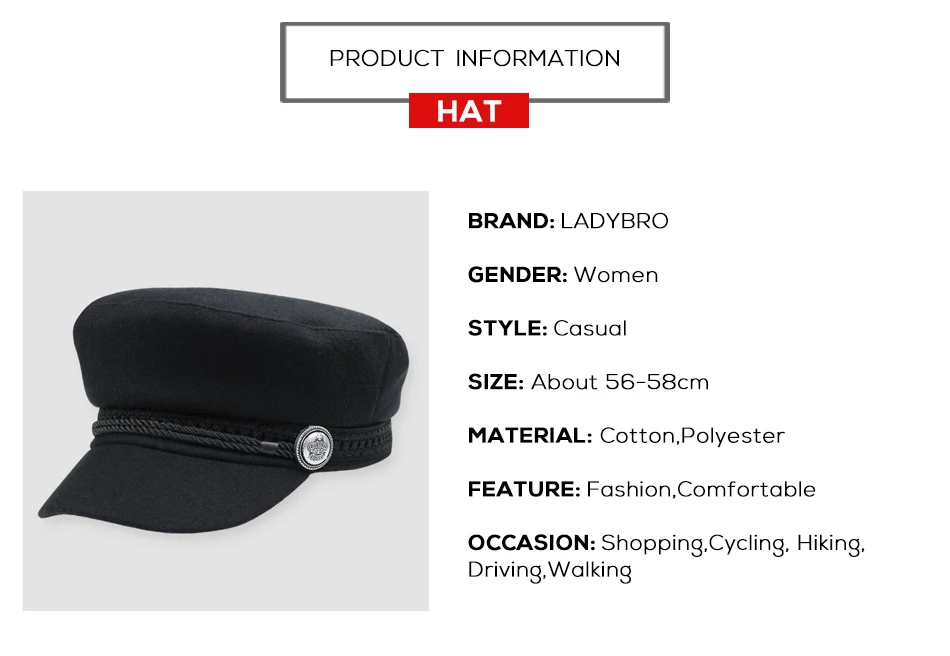 Ladybro осенне-зимняя женская шапка, восьмиугольная шапка, женская шапка с имитацией шерсти, модная бейсболка с пуговицами, шапка Gorras Casquette