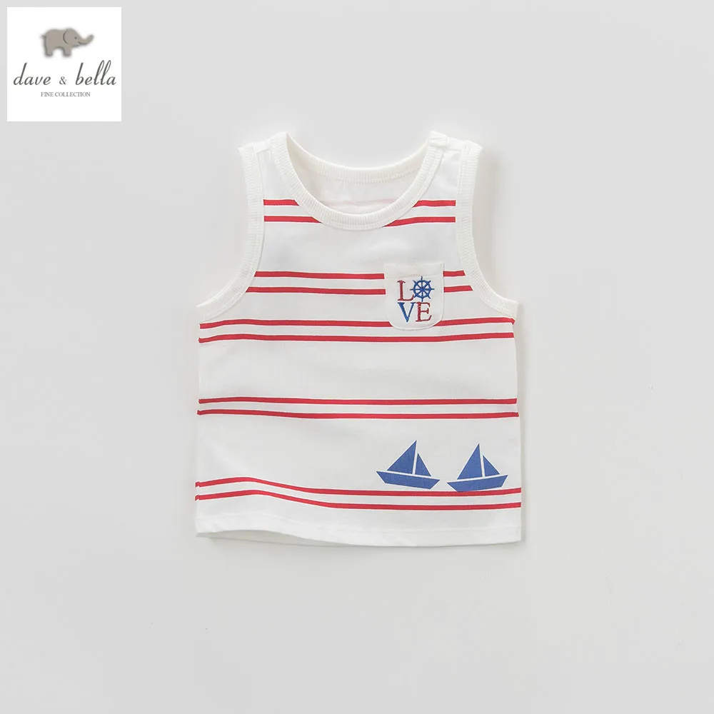 

DB4896 dave bella summer baby boys t shirts kids striped top baby infant clothes children toddle t shirt childs cotton tees