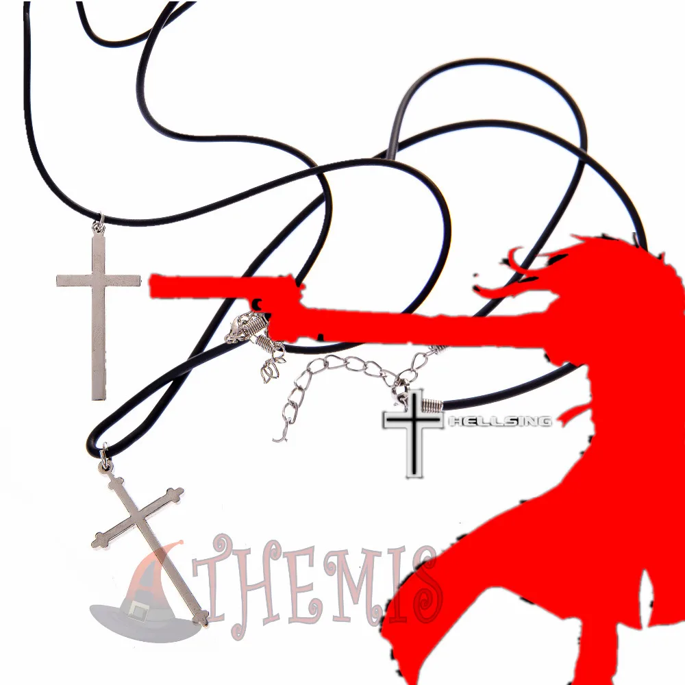 

Athemis cosplay fashion Jewelry Cross Pendant necklaces 5 pieces for Hellsing Digimation K.K.,GENEON Alucard cosplay