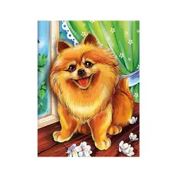Алмазная картина со стразами вышивка счастливая собака рукоделие мозаика вышивка кристаллами картина животное вышивка крестиком