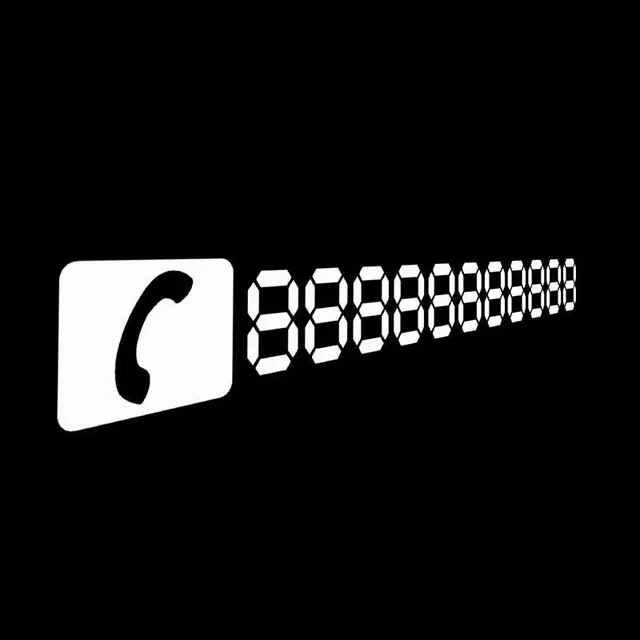 29cm*3.5cm Car Styling Digital Sticker Car Phone Number Vinyl Moving