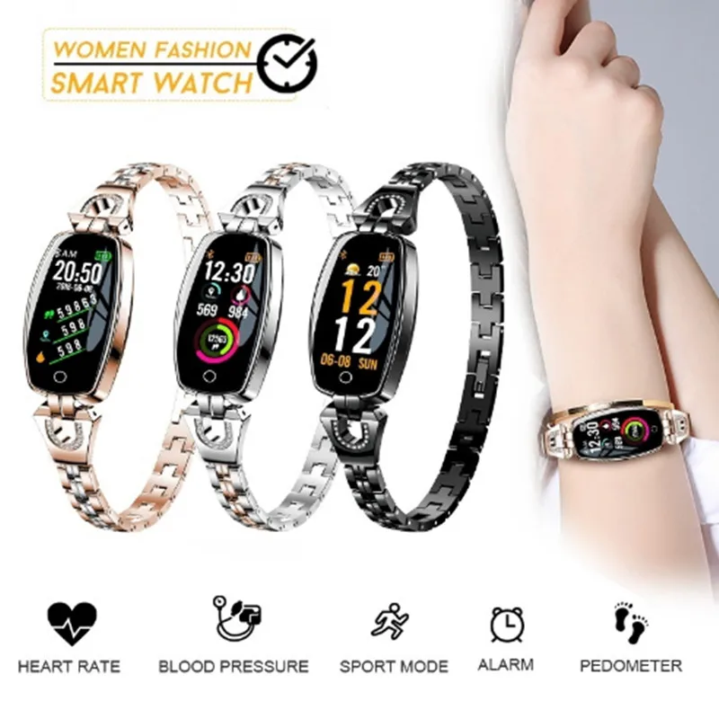 

2018 Women Lady Fashion Smart Wristband Heart Rate Blood Pressure Smart Bracelet Fitness Tracker Smart Watch Band Female Girl
