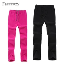 Facecozy hombres y mujeres invierno ocio deportes pantalones de lana parejas Warm Comfort Sleepwear viento grueso lápiz pantalones para Camping