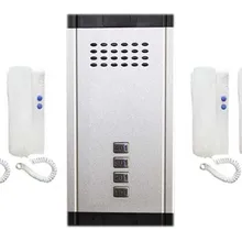 XinSiLu прямая Пресс ключ аудио дверной телефон для 4 квартиры, 2-проводной аудио система внутренней связи