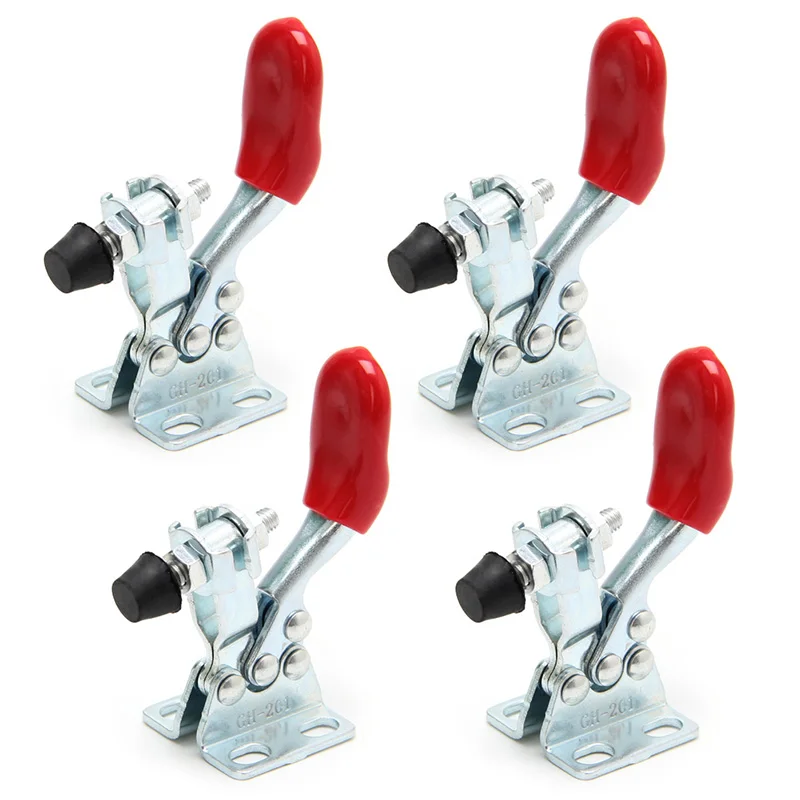 

4Pcs Metal Horizontal Quick Release Hand Tool Toggle Clamp For Fixing Workpiece