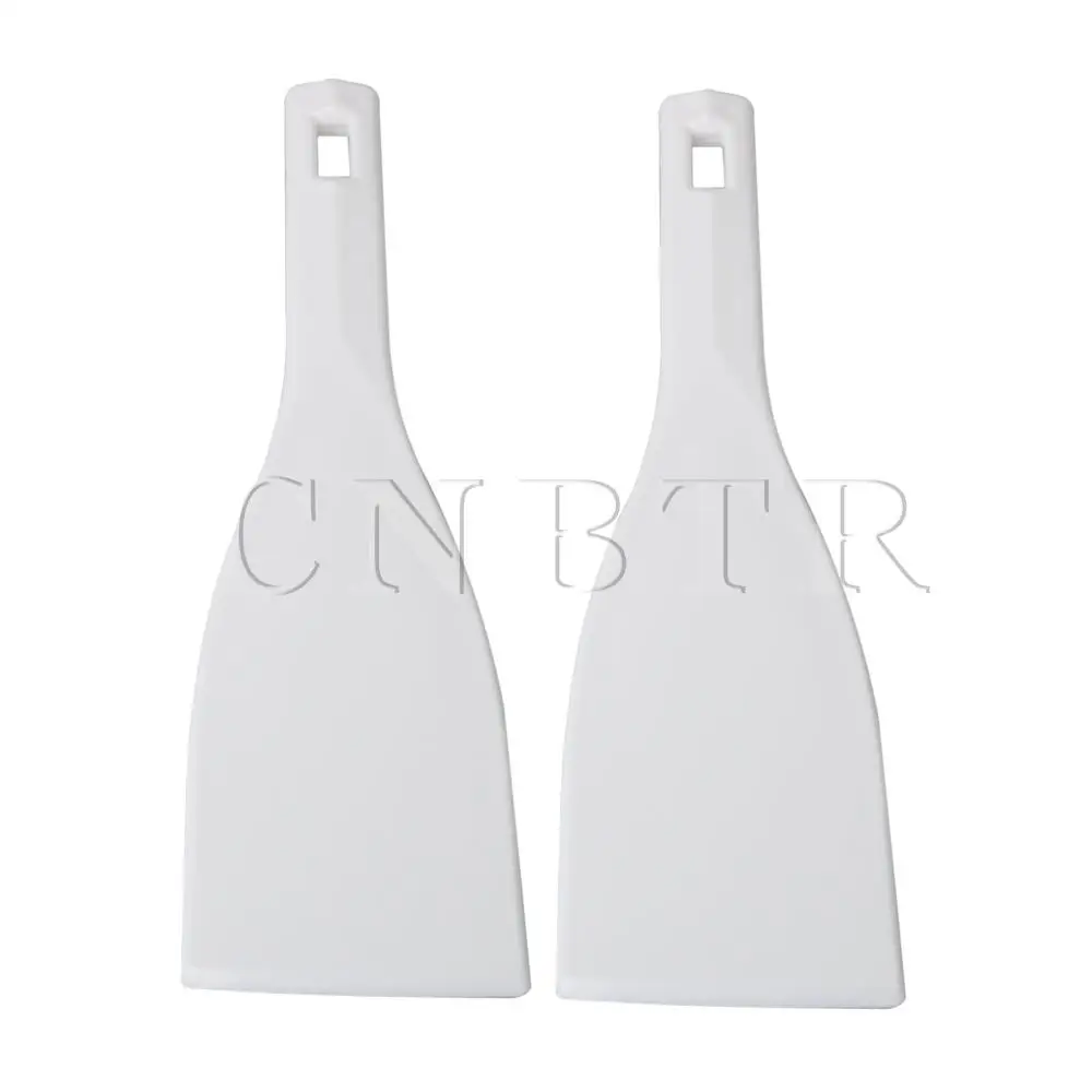 

CNBTR White Plastic Ink Scraper Screen Printing Spatula Ink Scoop Silk Screen Printing Shovel Scoop Pack of 2