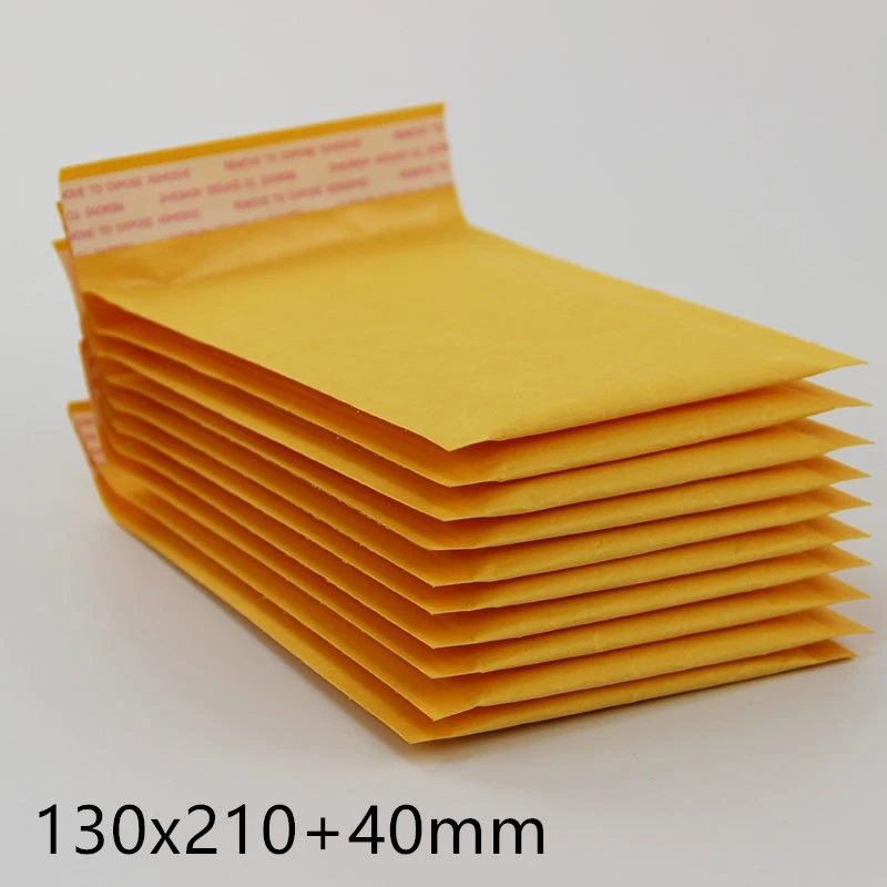 20st Gelb Kraftpapier Blasentasche Umschlag Gepolsterter Versandtasche Gift Wrap