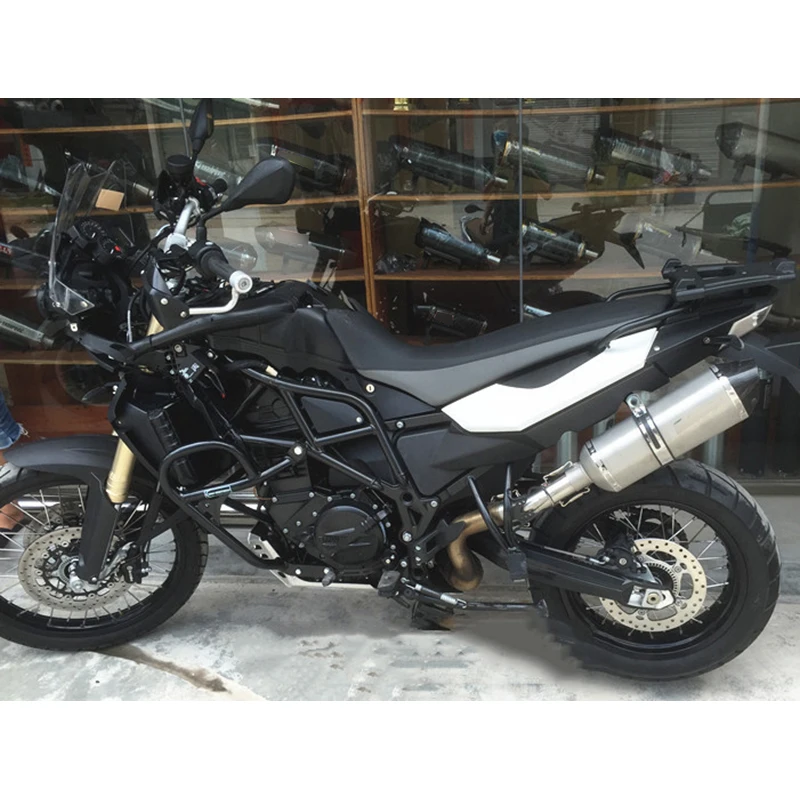 Для BMW F650GS F700GS F800GS F800R F800GT 2009- мотоциклетная средняя труба выхлопная труба неразрушающая установленная система глушителя