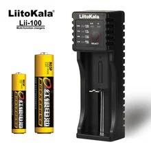 Original LiitoKala lii-100 Intelligent Battery Charger with USB Output Power Bank Function for Ni-MH Lithium Ion for 18650 14500