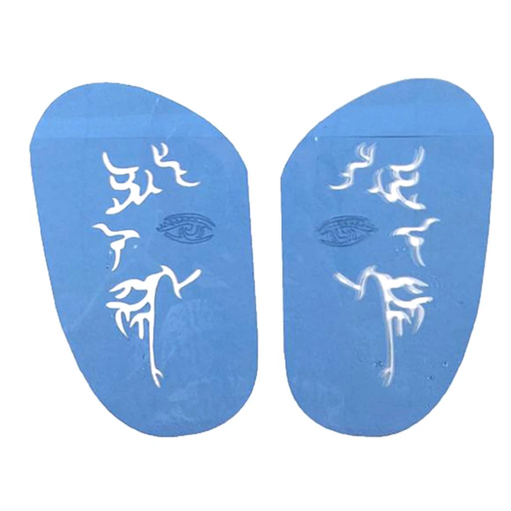 MagiDeal Reusable Plastic Face Body Art Painting Stencils Tattoo Template Accessories for Men Women Party Makeup