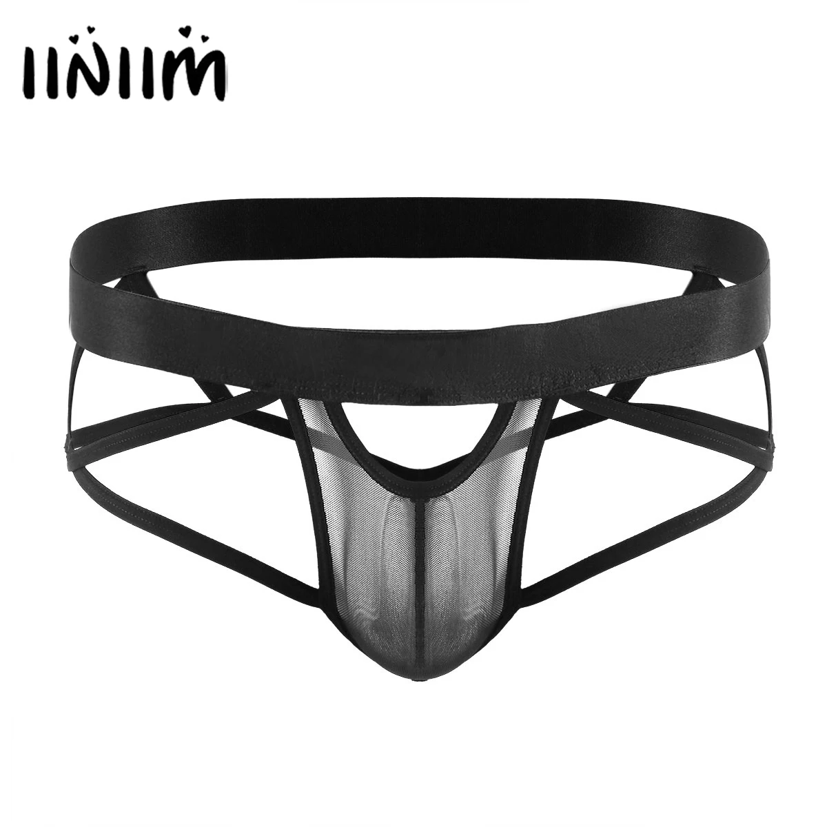 

Gay Transparent Mens Lingerie Panties Soft Cut Out Open Back Bulge Pouch Jockstraps Strappy Low Rise Bikini G-string Underwear