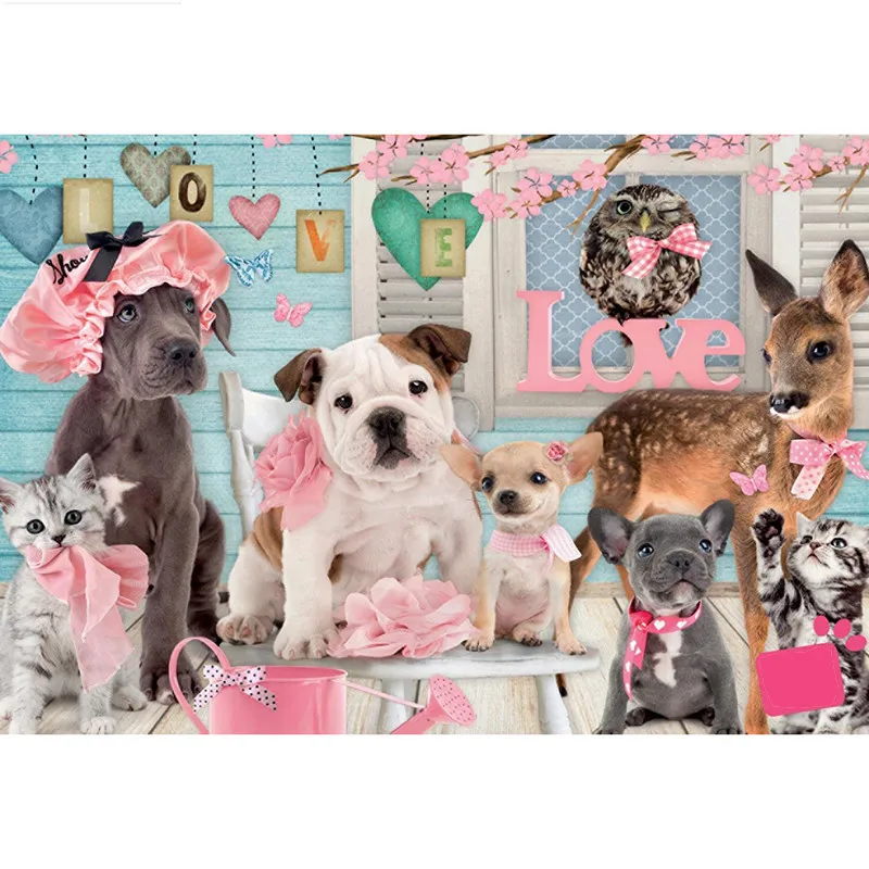 5D DIY Diamond painting Dogs in the house Full square/Round Diamond