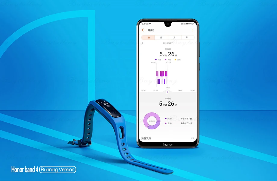 Браслет huawei Honor Band 4 для бега, умный браслет с пряжкой для обуви, водонепроницаемый ремешок для контроля сна