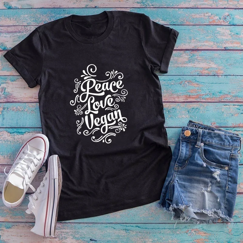 السلام الحب النباتي إلكتروني قصير كم تونك طباعة جولة الرقبة الأزياء شعار الجرافيك pinke المحملة قميص المرأة للجنسين الجمالية قمم السلام الحب النباتي إلكتروني قصير كم تونك طباعة جولة الرقبة الأزياء شعار الجرافيك pinke المحملة قميص المرأة للجنسين الجمالية قمم