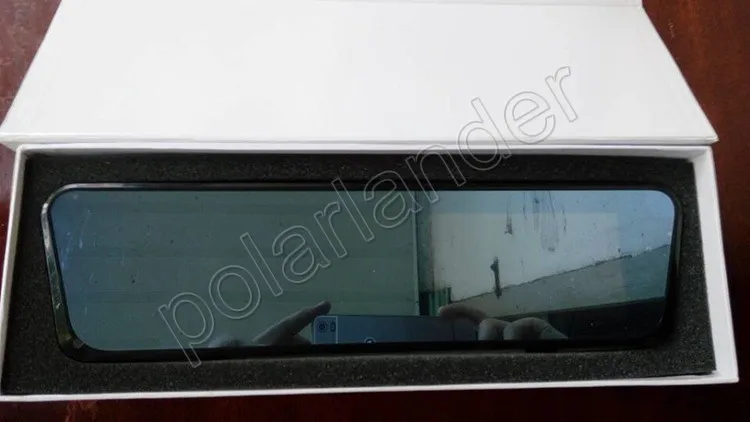 4.3 дюймов двойной объектив видеокамеры Зеркало заднего вида видеорегистратор Регистраторы Ночное видение Allwinner A10 2x140 градусов Широкий формат