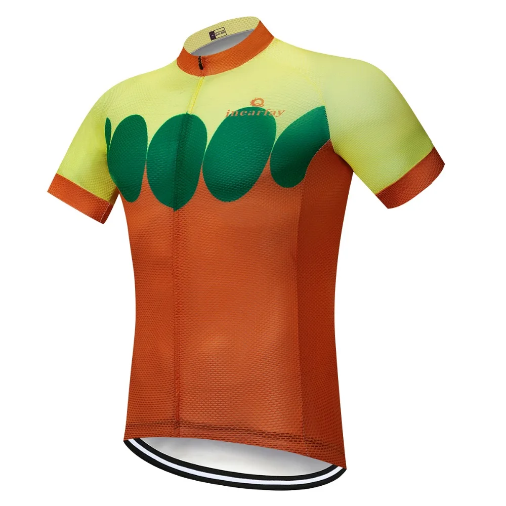 

2019 Summer Men Cycling Jersey Yellow Mountain Bike Clothing Breathable Road mtb Bicycle Clothing Uniform Cycling Shirt