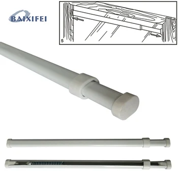 

2 Pcs Adjustable Spring Pressure Curtain Rod Tension Extendable