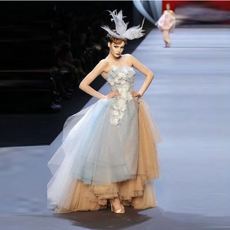 Fashion Evening Dresses Ice Blue Off Shoulder Vestidos De Festa Modest Elegant Evening Dress Champagne Train Robe De Soiree159