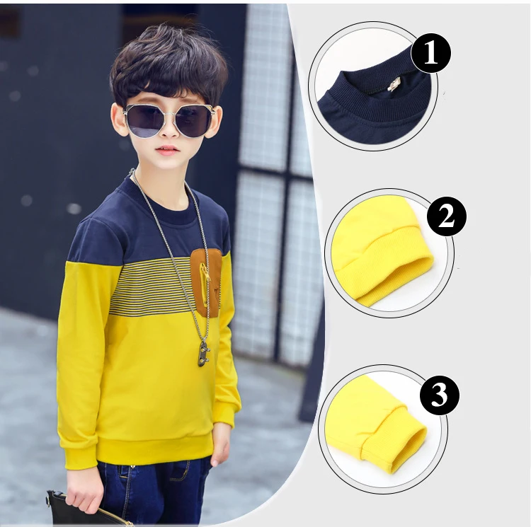 Teenage Baby Boys Cotton Long Sleeve T-Shirts For Kids Patchwork Tops Clothing Children Spring 2018 New Tees Clothes 4 5 6 7 8 9 10 11 12 13 14 15 16 years old little big boys casual t shirt for kids school tees tops clothing (8)