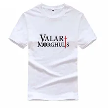 Hot The Game of Thrones men’s t-shirt Valar Morghulis letters casual shirt fashion cotton T shirt for men and women tops tees