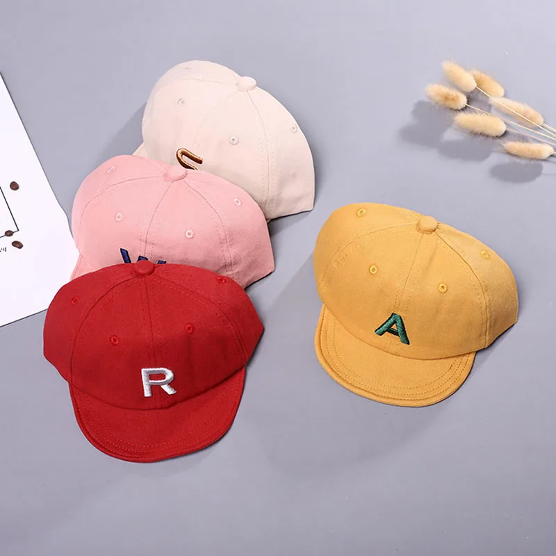 Letter Baby Hat Baseball Cap Kids Baby Boy Girl Sun Hat Adjustable Summer Children Snapback Hip-Hop Hat Casquette Enfant