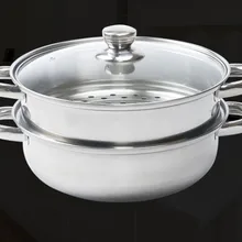 1 шт. Нержавеющая сталь два Слои Пособия по кулинарии горшок посуда для готовки термостойкая газовая, индукционная плита суп горшки кв 104