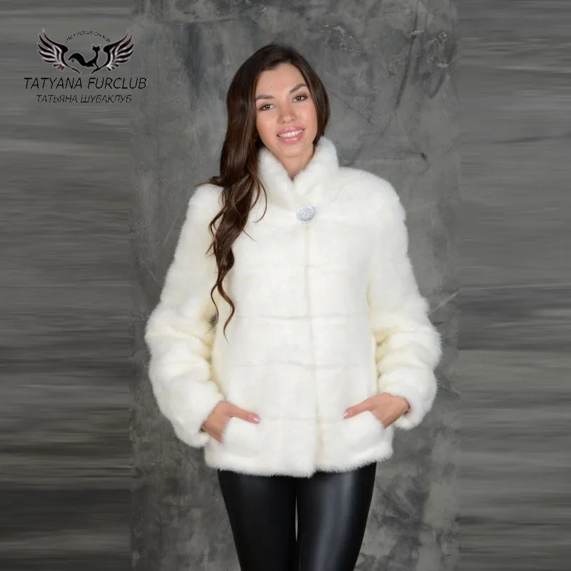 

Tatyana Furclub Luxury Mink Coat Stand Collar,New Fashion Real Value Mink Coat,Female Fur Coat Natural Fur,Women's Mink Fur Coat