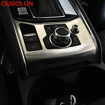 

OUBOLUN For Mazdas CX-5 CX5 2017 2018 LHD RHD Stainless Steel Inner Gear Shift Box Panel Cover Frame Auto Accessories Trim
