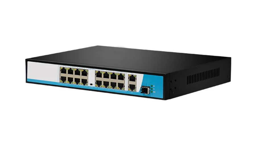 16ch poe switch for IP Camera Security System POE-SW16+2 9-3