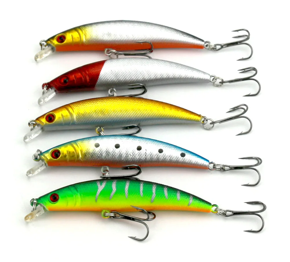 

Big Sale 5pcs Minnow Fishing Lure Hard Plastic Fishing Tackle Isca Artificial Lure Laser Fishing Bass Bait (MI091) 9cm 8.5g
