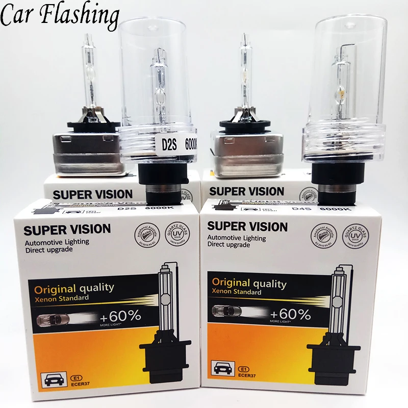 Автомобильный мигающий 1 пара HID D1S D2S D3S D4S D1R D2R D3R D4R Сменные ксеноновые лампы 12 В 4300K