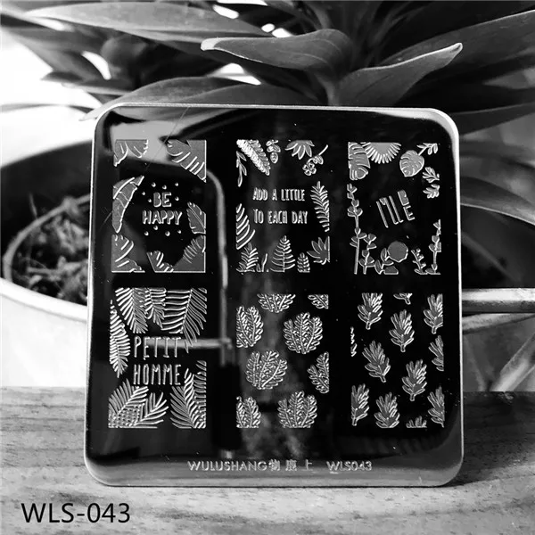 Новые пластины для штамповки ногтей WLS созвездия карты китайские персонажи цветок бабочка шаблон для дизайна ногтей штамп пластина шаблон изображения - Цвет: Papayawhip
